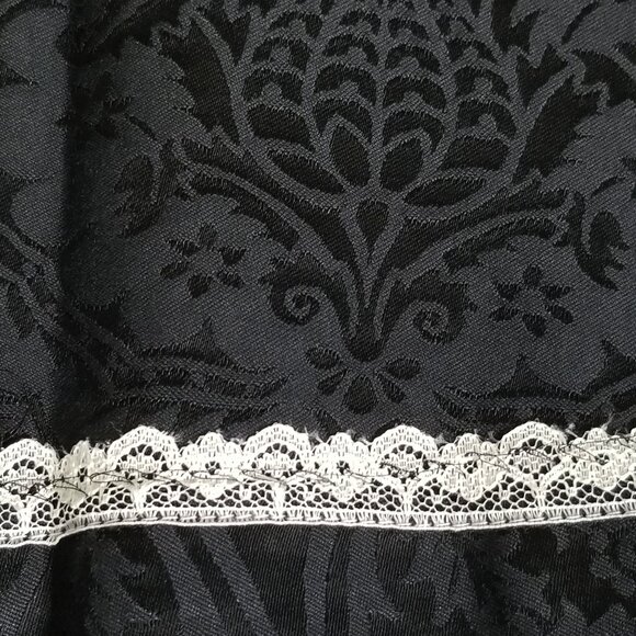 NEW TIBI Black Strapless Cocktail Dress 6 Womens Beaded Witchy Goth Tea Party - Picture 12 of 13